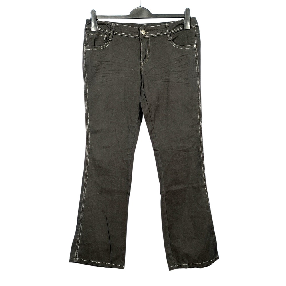 NWT VANITY Dakota REGULAR FIT Black STRETCH DENIM Women's FLARE LEG Jeans 30x33